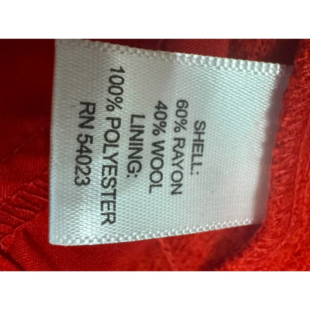 Banana Republic Red Piped Corset Wool Lined‎ Cocktail Sheath Dress Sz 6 Coquette